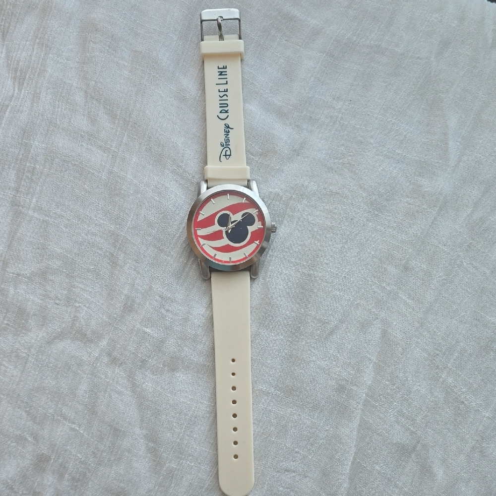 Disney Cruise Line Mickey Mouse Red and Cream Watch LIMITED EDITION
